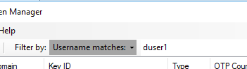 Figure 1: Filter by username